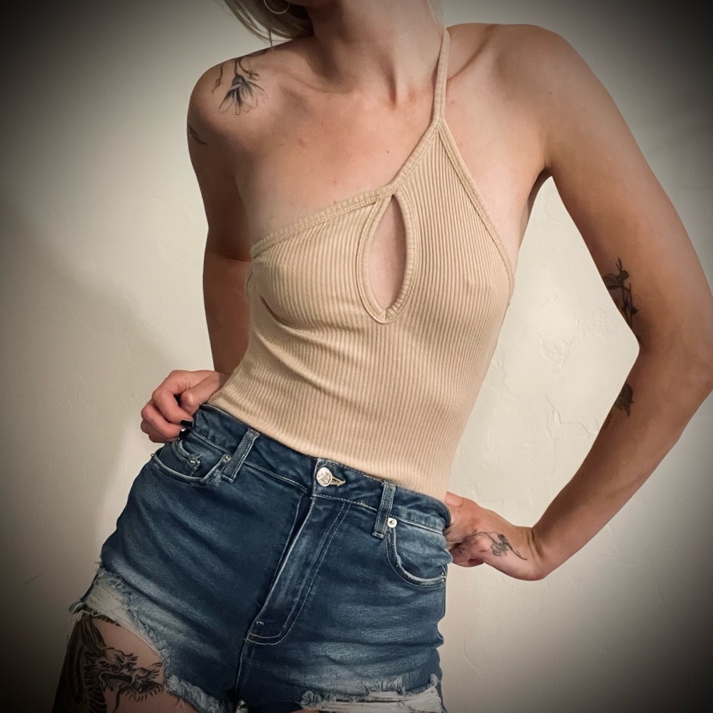 Cream colored bodysuit